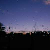 Rain drops on a window in Berlin